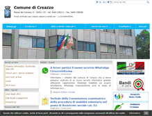 Tablet Screenshot of comune.creazzo.vi.it